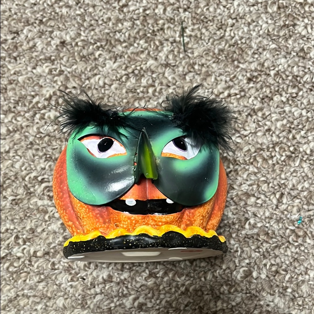 Whimsical Orange and Green Pumpkin Decor